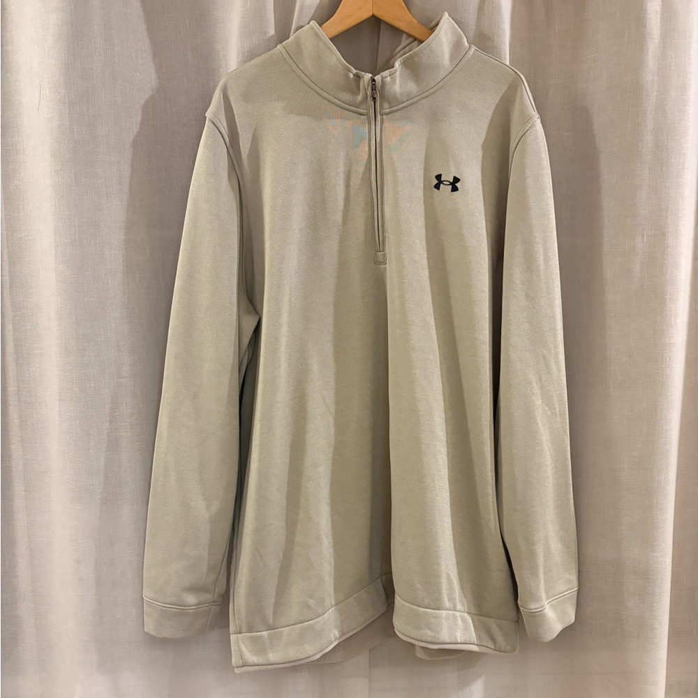 Under Armour Light Tan Quarter-Zip Pullover